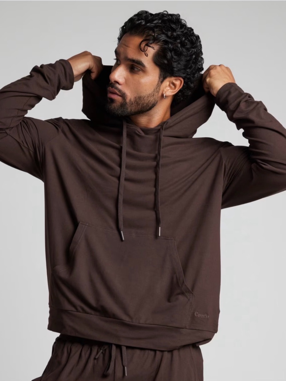Comfrt AllDayJersey™ Hoodie Espresso large